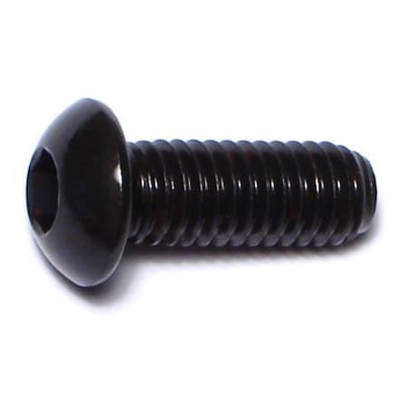 Midwest Fastener M6-1.00 Socket Head Cap Screw, Button, Black Oxide Steel, 16 mm Length, 8 PK 75971